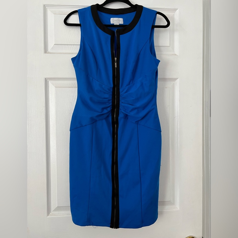Jessica Simpson Royal Blue Dress with Black Trim